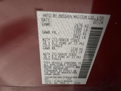 2024 Nissan Pathfinder SV 4WD