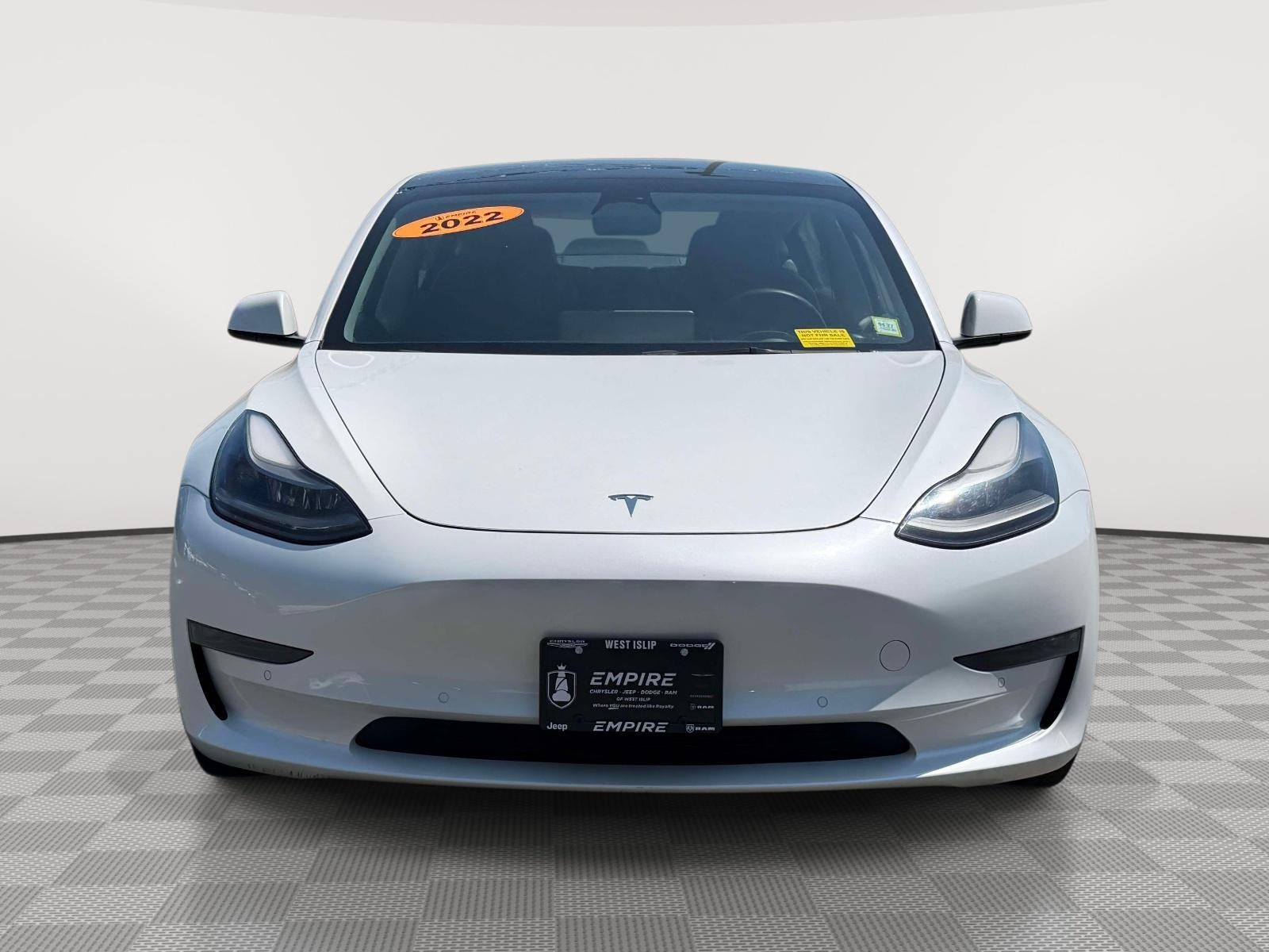 Used 2022 Tesla Model 3 Long Range with VIN 5YJ3E1EB5NF184424 for sale in West Islip, NY