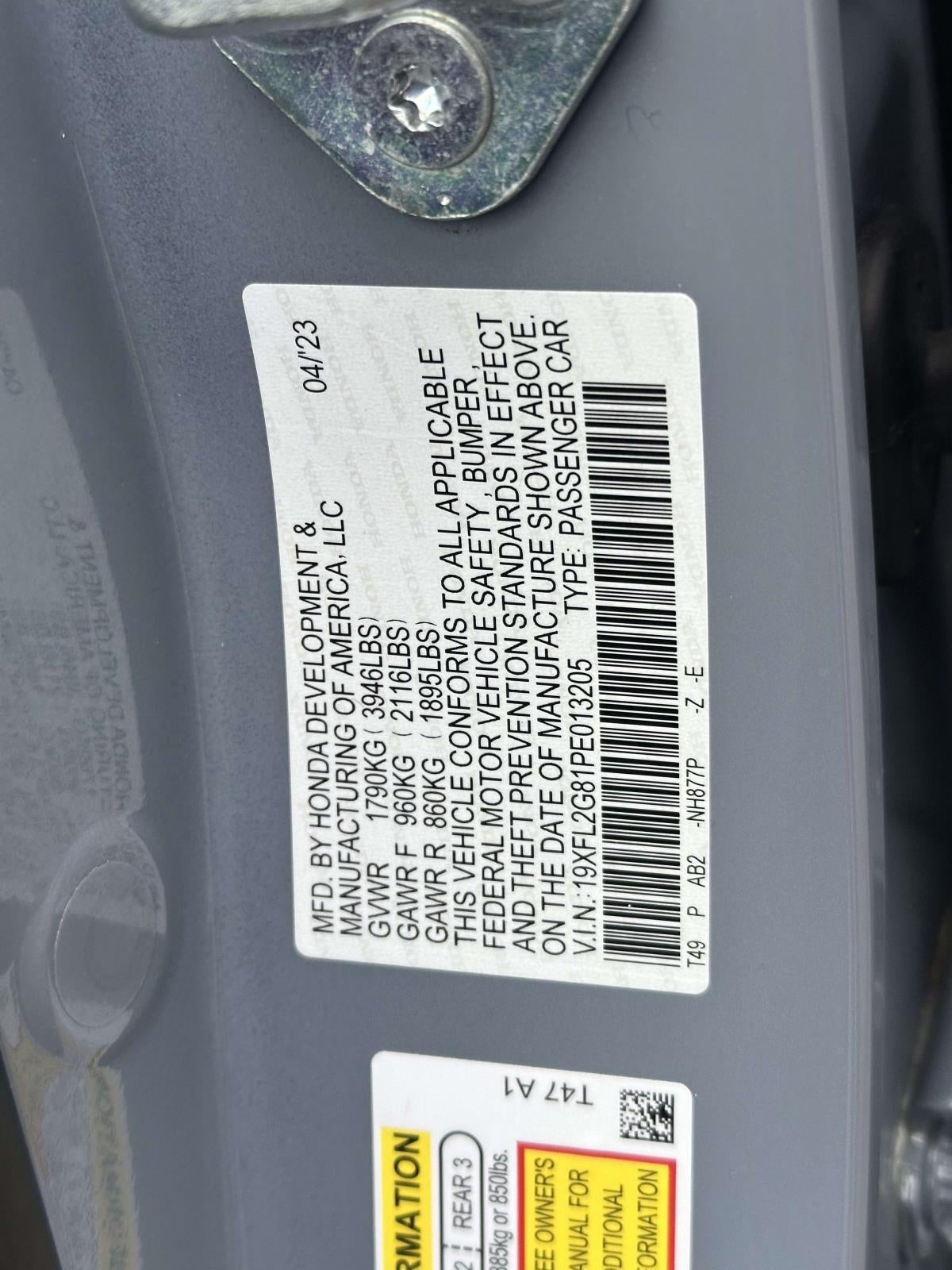 2023 Honda Civic Hatchback Sport