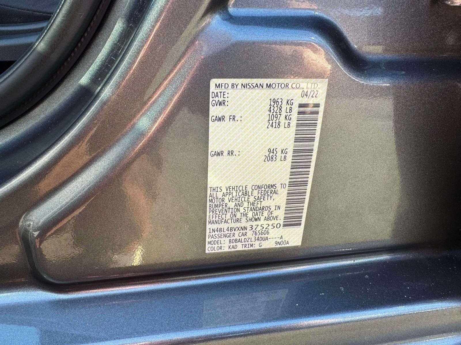 2022 Nissan Altima S FWD