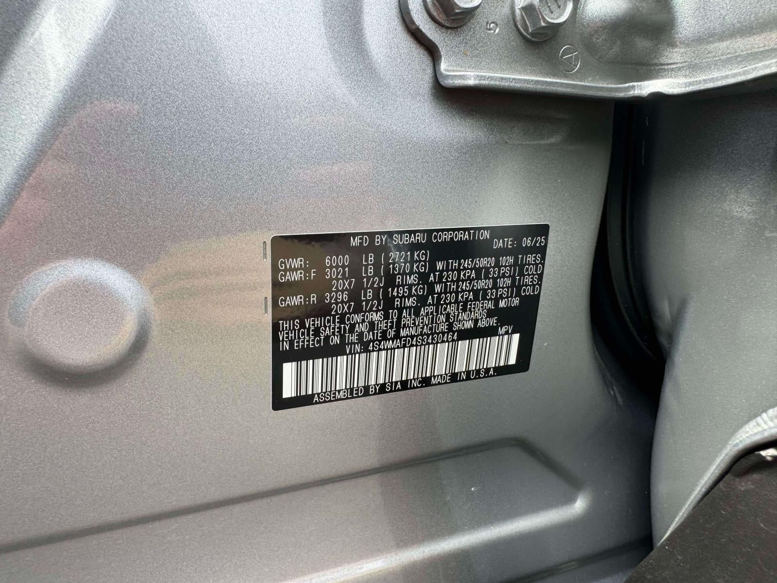 2025 Subaru Ascent Onyx Edition 7-Passenger