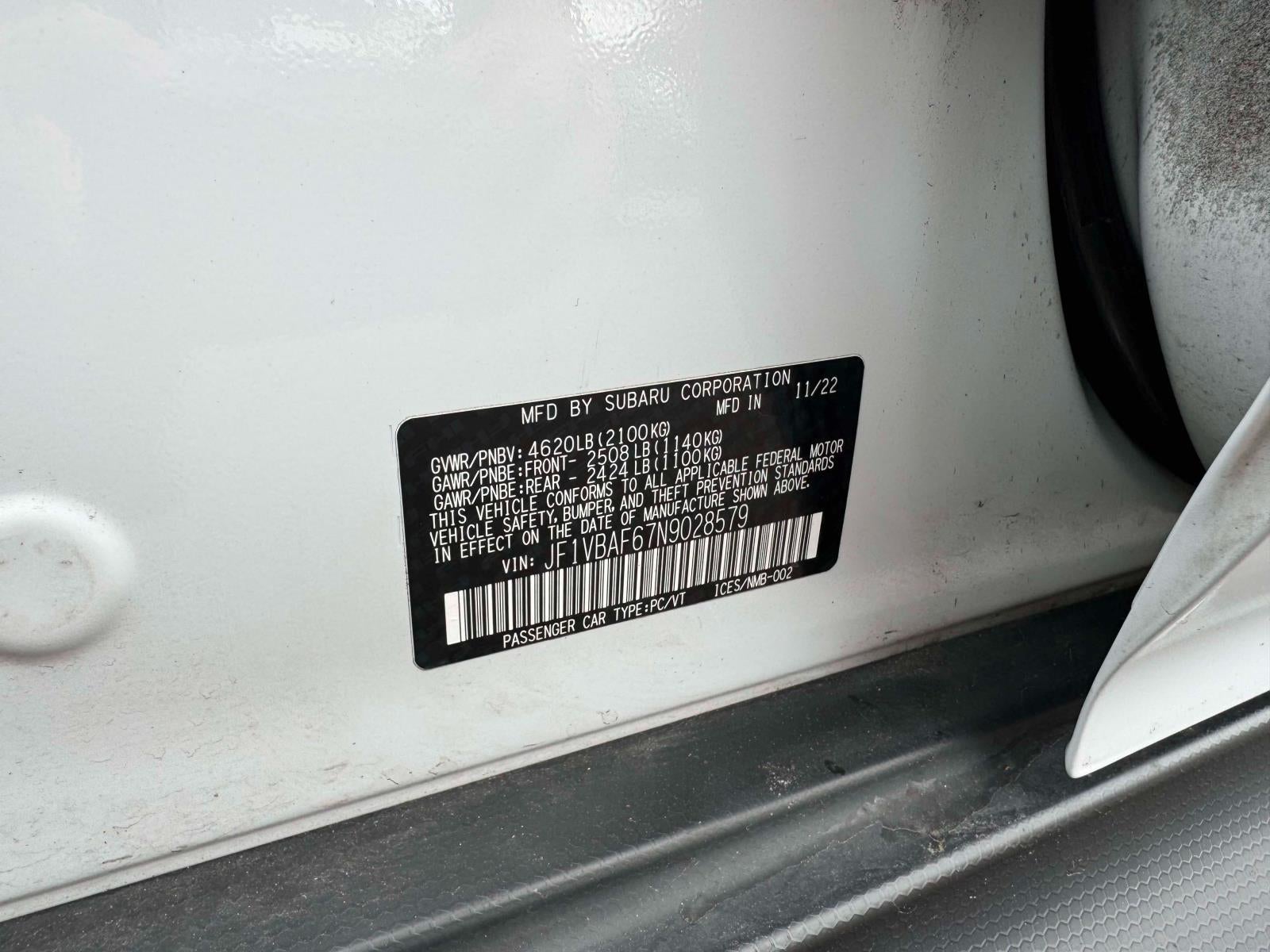 2022 Subaru WRX Premium