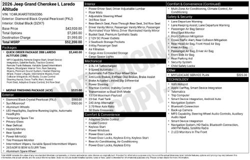 2026 Jeep Grand Cherokee L Altitude