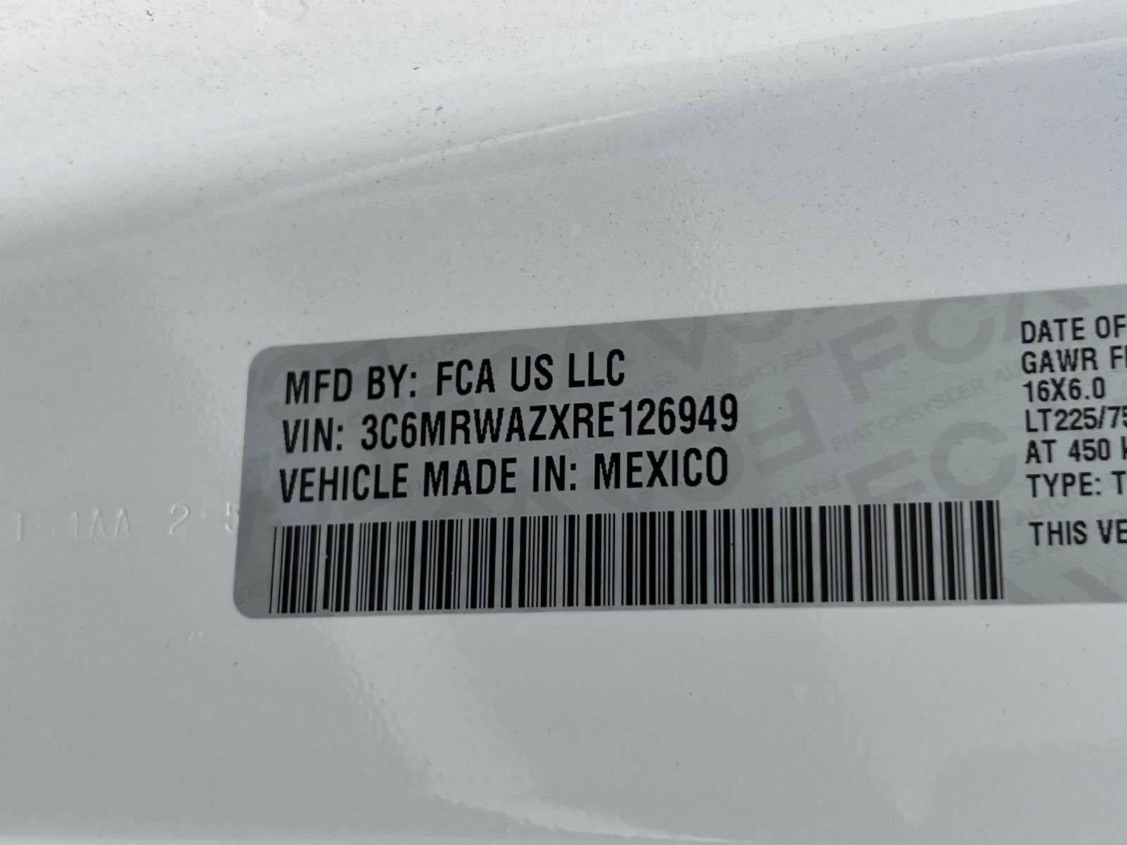 2024 RAM Ram ProMaster EV RAM PROMASTER EV SUPER HIGH ROOF 159” WB EXT