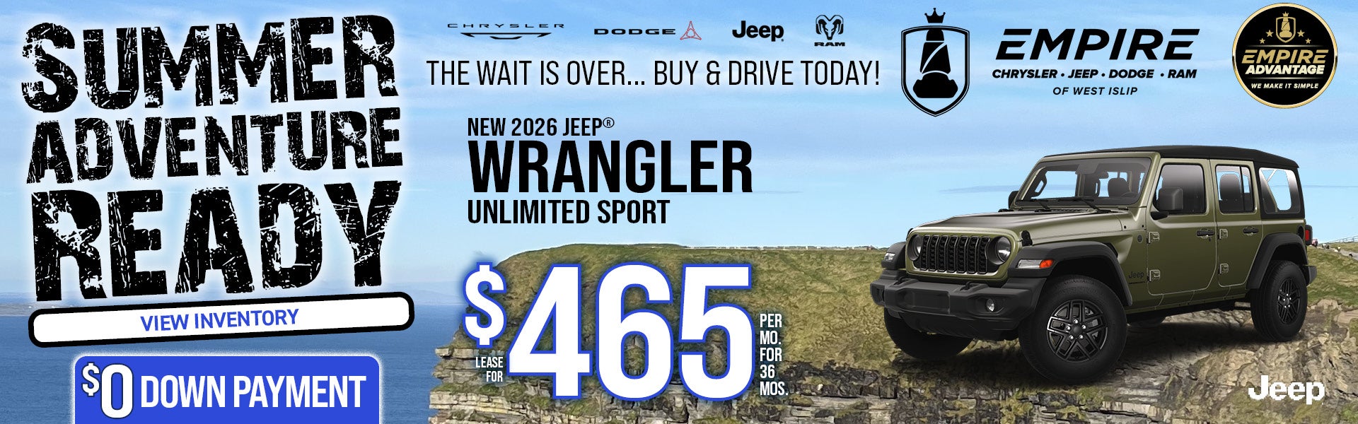 New 2026 Jeep Wrangler Unlimited Sport
