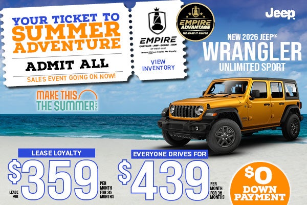 NEW 2026 JEEP WRANGLER UNLIMITED SPORT