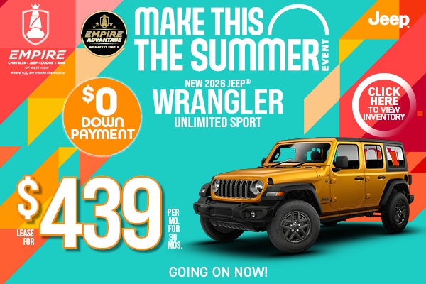 NEW 2026 JEEP WRANGLER UNLIMITED SPORT