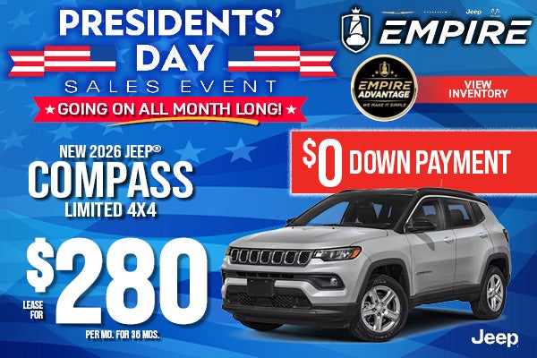 New 2026 JEEP COMPASS LIMITED 4X4