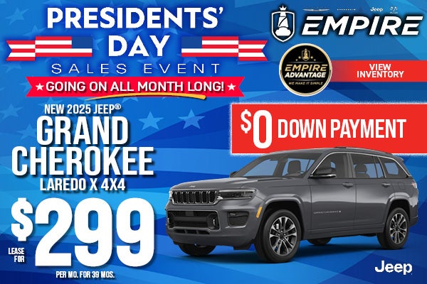 New 2025 JEEP GRAND CHEROKEE LAREDO X 4X4